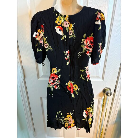 Free People V-neck Black #Floral Dress. Size2 - Picture 5 of 5